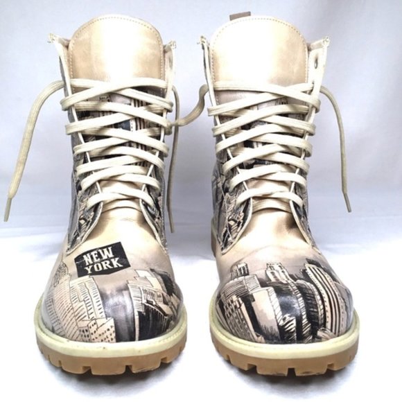 Dogo Vegan Leather New York Skyline Boots Size 9 - Picture 4 of 9